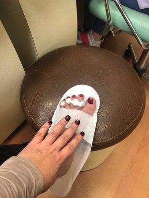 Gel mani and regular pedi