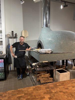 An impressive menu boast oven fired pizzas in this amazing, Valoriani oven, flown in from the mother land (Italy).