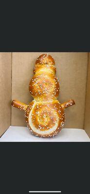 Snowman pretzel