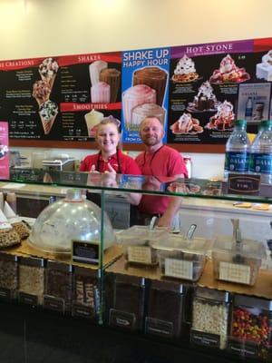 Father & daughter, owner of the store posing so cute behind the yummy counter!!!