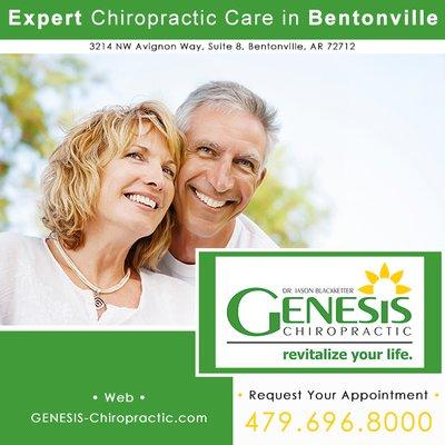 Alternative medicine in Bentonville, Arkansas by GENESIS Chiropractic. Call 479-636-8000. www.genesis-chiropractic.com