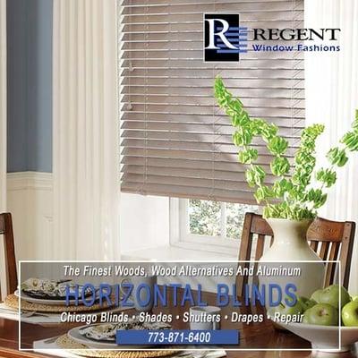 Horizontal blinds Chicago by Regent Window Fashions.