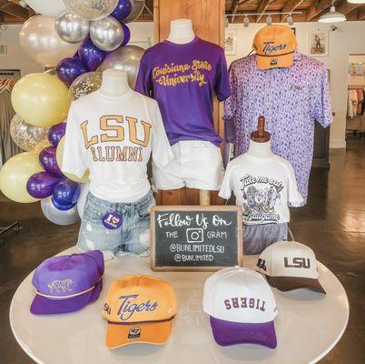 Go Tigers! Shop B-Unlimited LSU for all of your LSU  apparel.