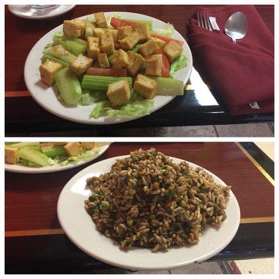 Nepali Salad and Chatpate appetizers.