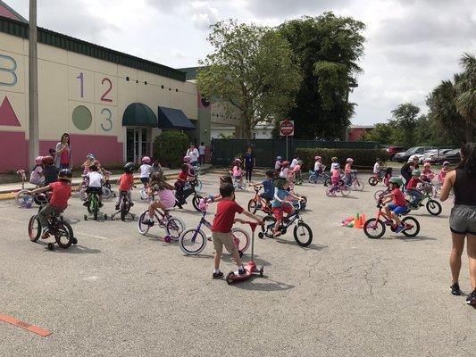 Trike A Thon event at Kids Corner. Raising fund for St. Jude Hospital