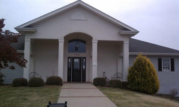 View of front of the clubhouse