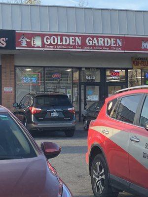 Golden garden outside