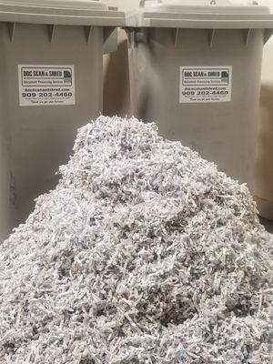 Documents Shredded to pieces no one can reconstruct