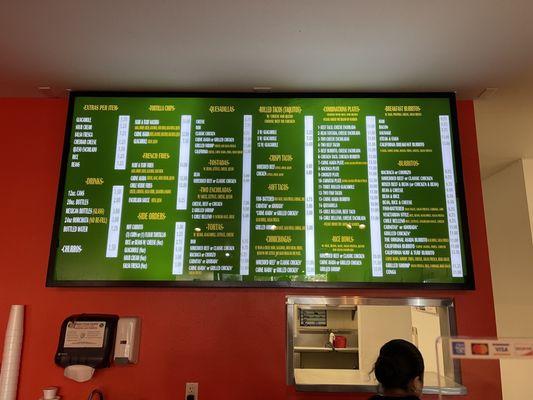 Updated menu as of November 2023