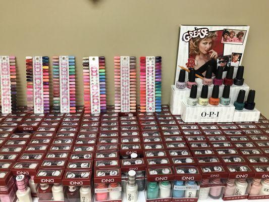 our salon just got a whole lot of new gel colors that also had matching for your toes  pls come in to take a look  thank you.