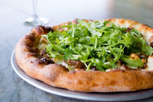 Pear-Gorgonzola-Arugula Pizza