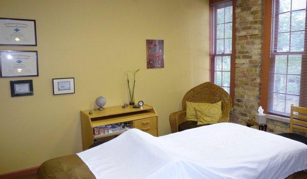 Acupuncture treatment room at Wellspring