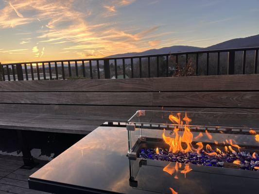 Outdoor patio in December when it's 60 degrees is pretty nice!