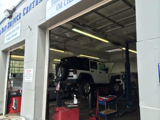 My 2013 Wrangler having Bilstein 4600's installed.