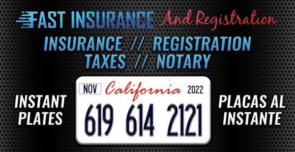 Insurance, Registration, Taxes and Notary Public.