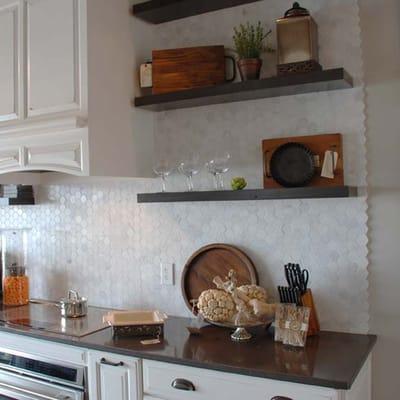 White Carrara Hexagon Mosaic sales in Melbourne florida http://studiotileandstone.com/