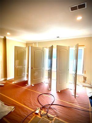 Spraying Interior Doors