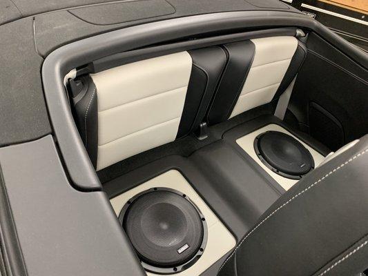 Custom Subwoofer Boxes in a 2020 Convertible Porsche 996 Turbo