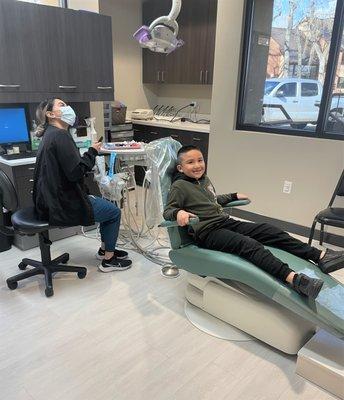 All smiles when you get to watch your favorite Netflix movie while you get treatment