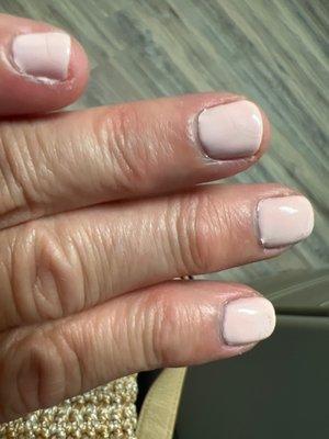 Terrible gel manicure at Trina's