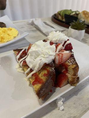 Strawberry stuffed French toast