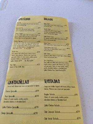 Menu 1/16/22