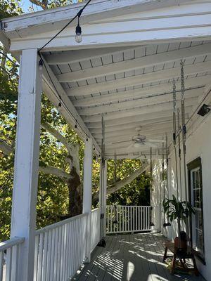 Fun swings on balcony upstairs