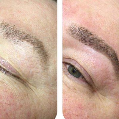 Brow wax and tint