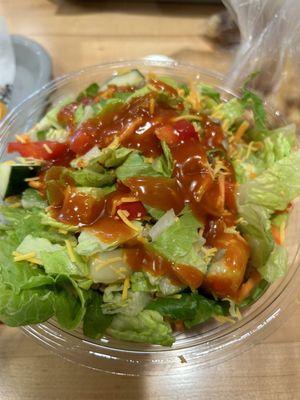 Spinner salad with French dressing