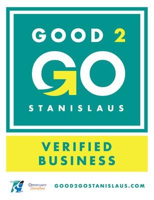 We are a verified Good2Go Business!