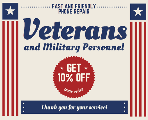 We've had a few requests and so we wanted to share the good news! We're now offering a 10% discount to Veterans and Military Personnel. Than