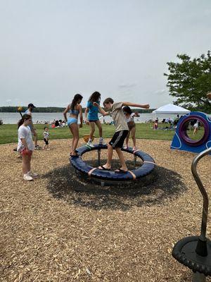 The kids and their cousins wanted to change it up and come to the park today. The beach is open but they didn't want to swim.