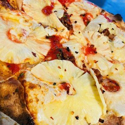 #12. Bacon, Golden Pineapple Pizza