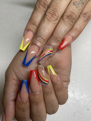 Rainbow nail