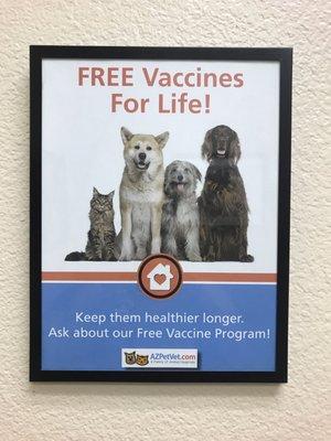 Free Vaccines for life program.