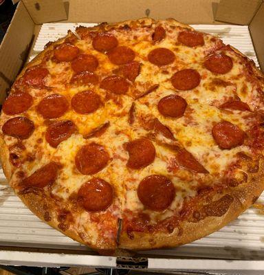 A pepperoni pie