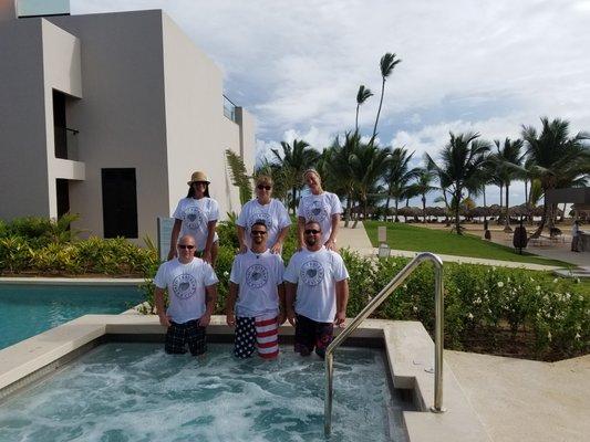 Wendy, Matt, Jen, Corey, Jesse, and Marcy at the Excellence El Carmen in Punta Cana!