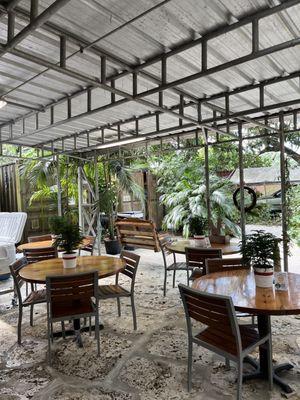 Dining area on the patio