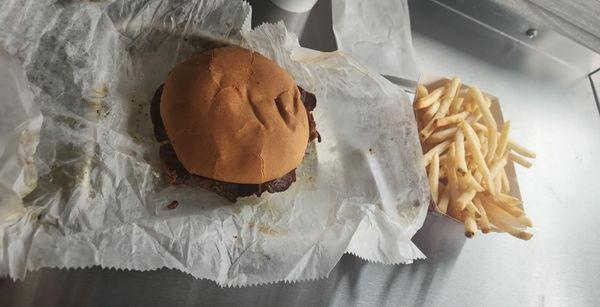 Brisket Sammy and fries