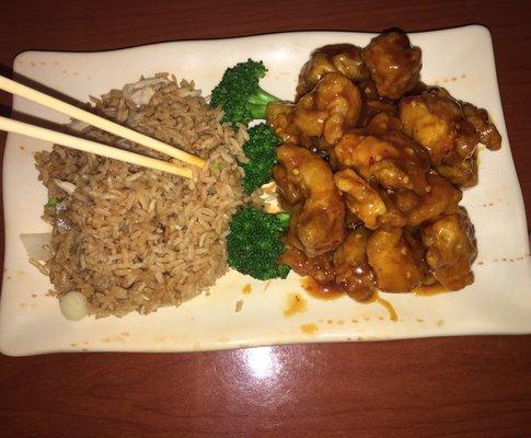 General tso with chicken fried rice