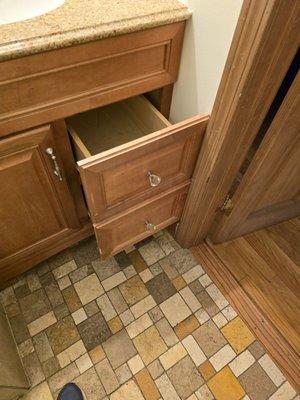 Drawers in the bathroom