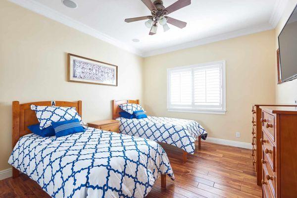 Bedroom at Gratitude Lodge's Drug Rehab Center at Long Beach, CA