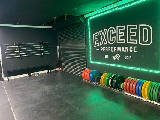 Weight lifting area