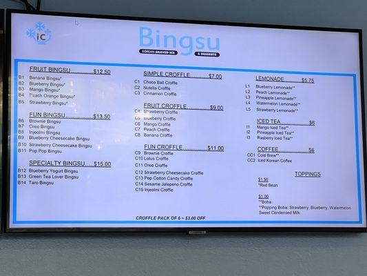 menu, order at kiosk