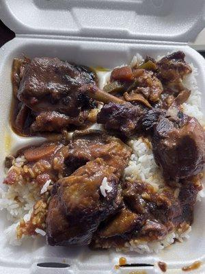 Chicken stew with white rice