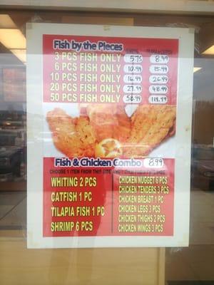 Gone are the days when NYFC only carried chicken, now they do fish also.