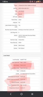 PPP loan at one address. They get FREE money, while we work way harder than them, in the sun, with no shade ever.