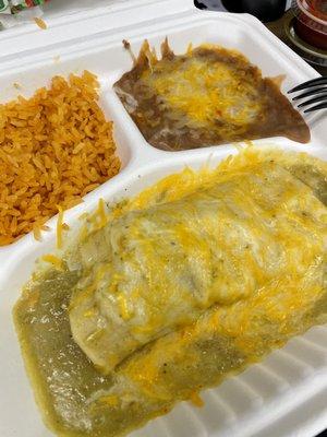 Pork #1. One Enchilada & One Hard Shell Taco