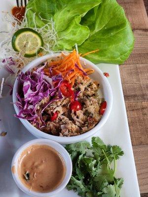 Pad Thai Chicken Lettuce Wraps