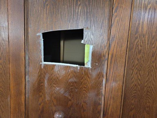 Holes in walls in halls